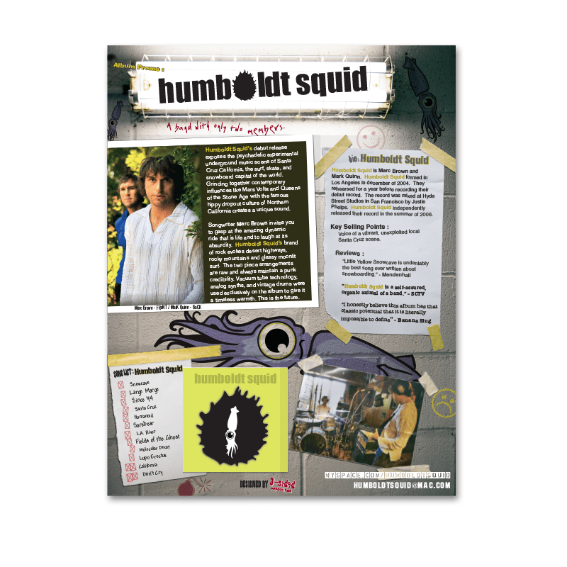 Music band one-sheet - front