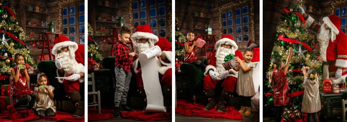 Four Santa pictures