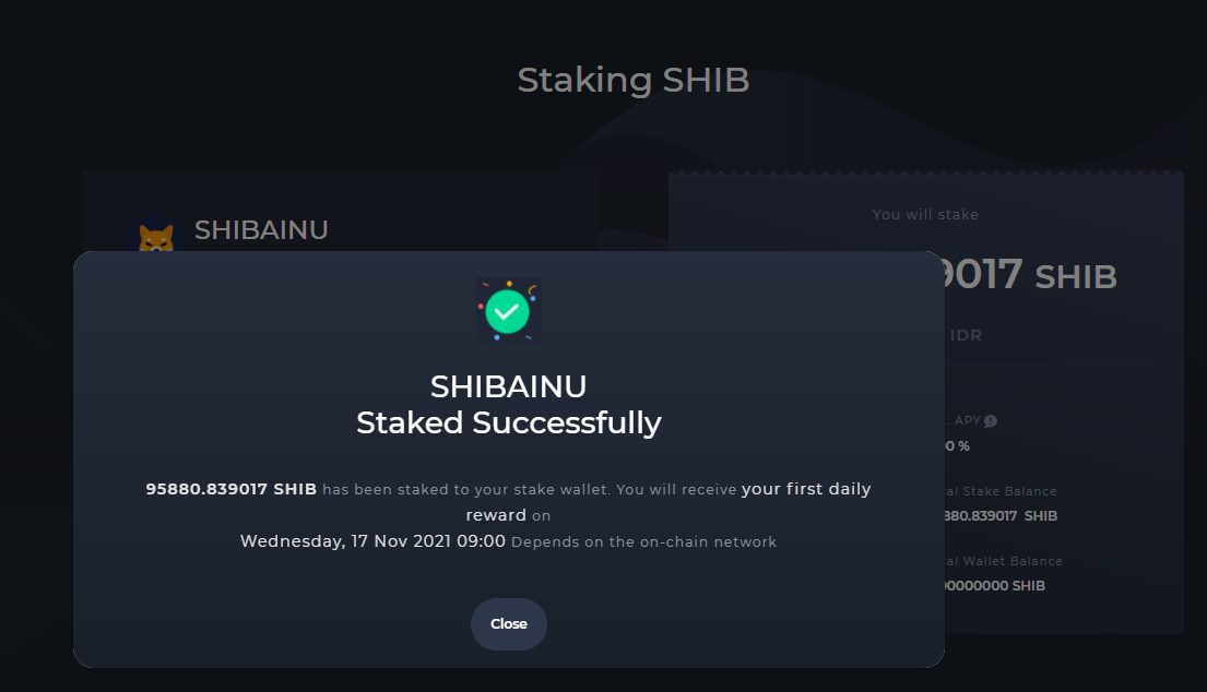 Shib) is a decentralized cryptocurrency created in august 2020 by an anonymous person or group known as ryoshi. Cara Staking Crypto Shiba Inu Shib Di Triv