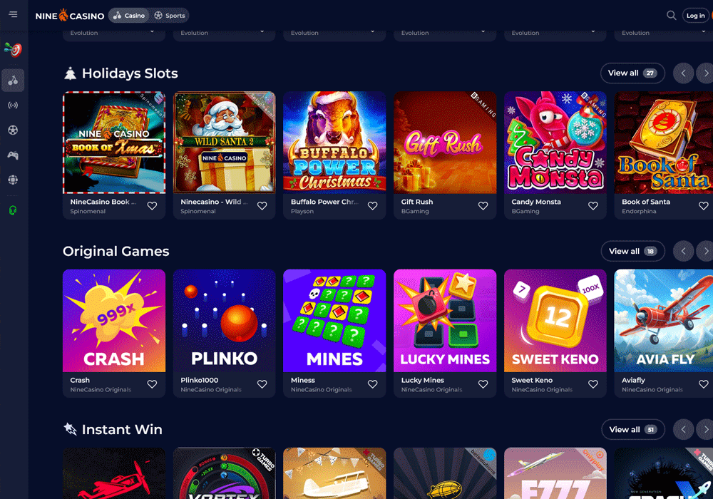 veilig Nine Casino eerste stortingsbonus banner in Belgium