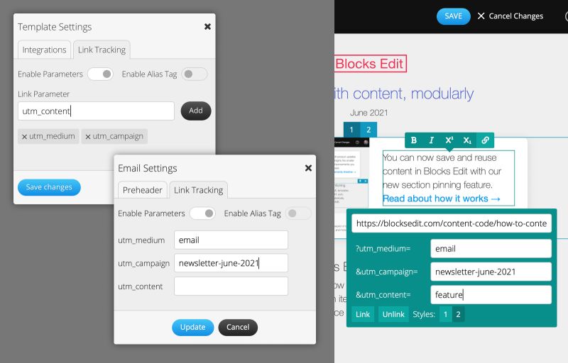 Tracking Links In Email Blocks Edit - Geometric Arts - Elegant High Resolution Collection