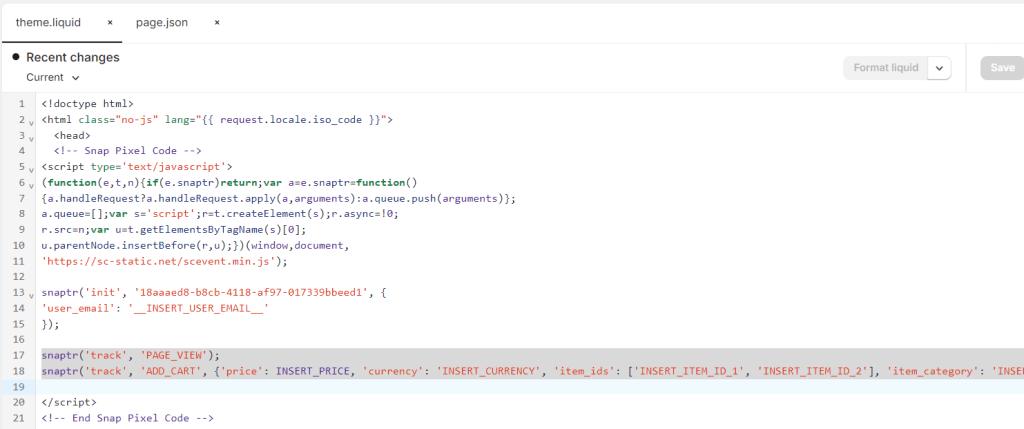 Page view and add cart function