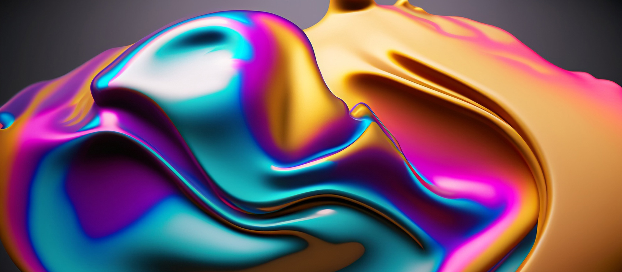 Imagen de ondas coloridas abstractas generadas con Adobe Firefly.