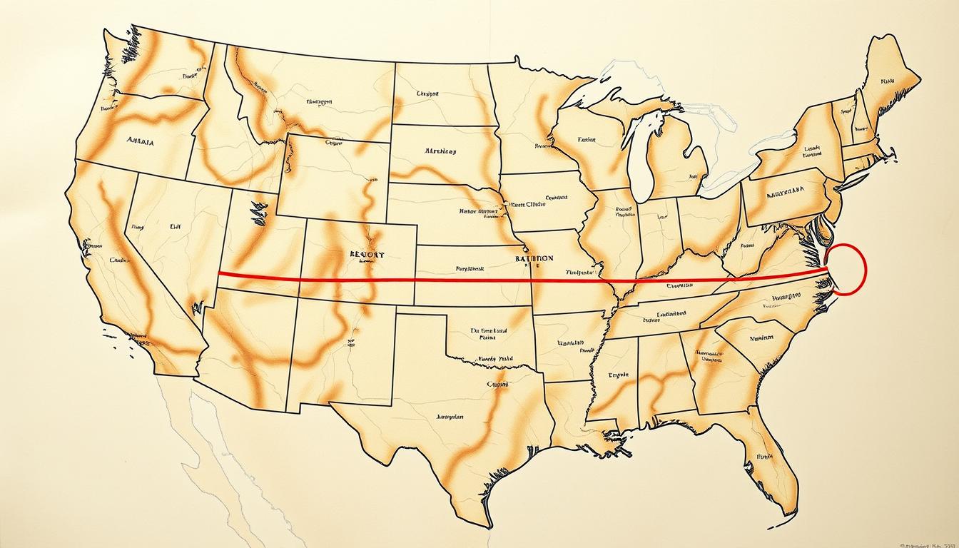 Map Of The United States The 33rd Parallel Latitude 33rd Parallel 