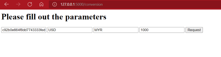 Python Currency conveter app - Fill out the form by giving what you want to convert