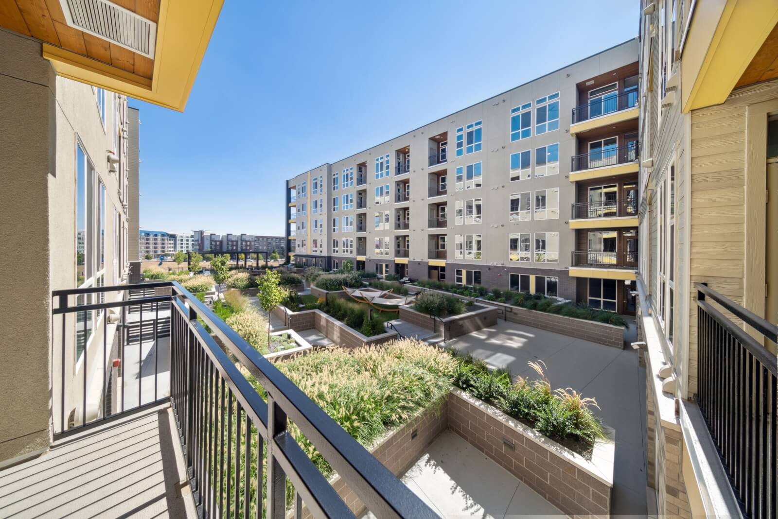 Exterior view of AMLI RiNO Apartments in Denver, CO