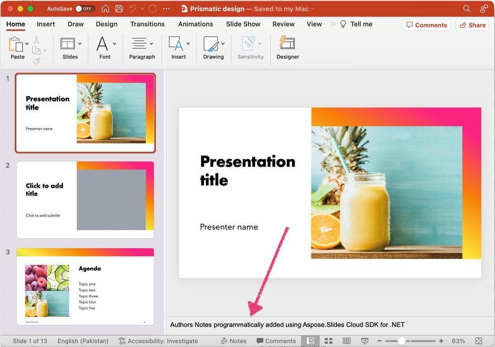 Enhance Your PowerPoint Presentations With Notes Using .NET REST API