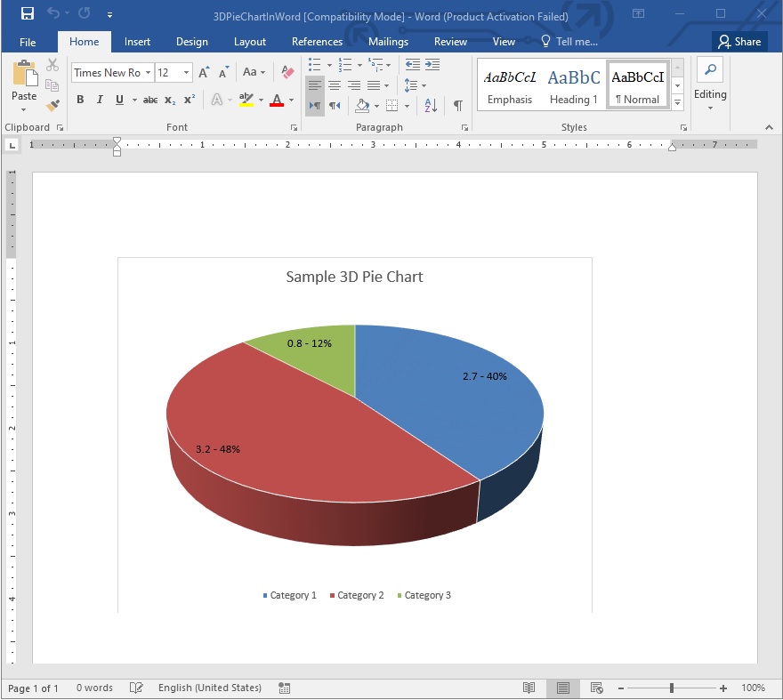 Create Pie Chart In Word Document Using C Insert Chart In Docx - Full HD Abstract Patterns for Desktop