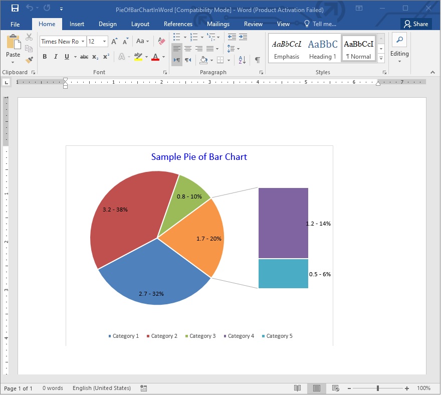 How to Create a Pie Chart in Word using Python