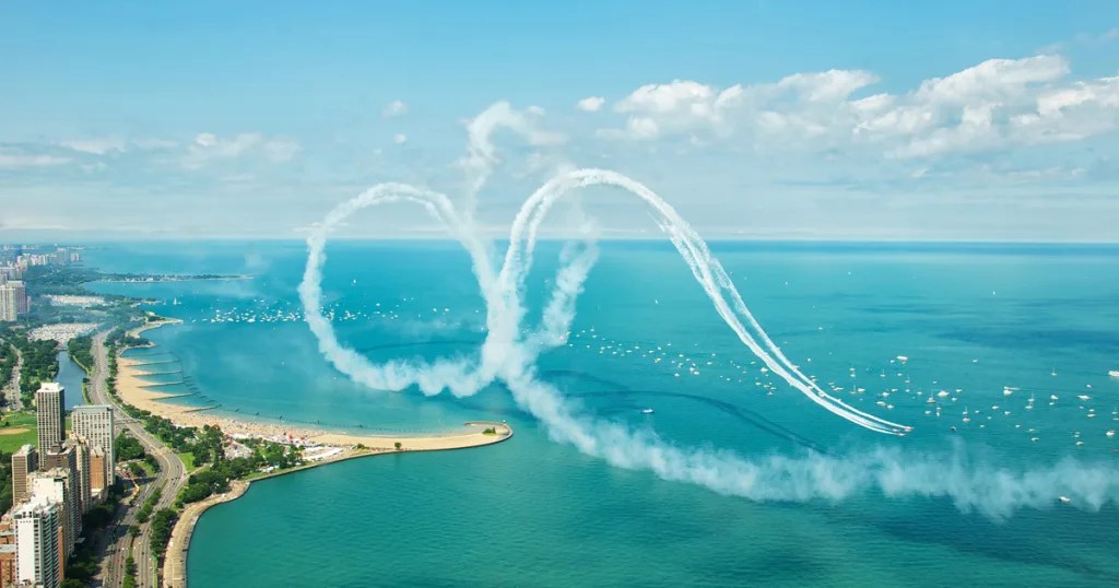Rooftop viewing areas for the chicago air & water show