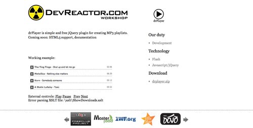 Plugin Jquery para reproducir audio en tu sitio: drPlayer