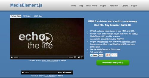 Plugin Jquery para reproducir audio en tu sitio: Media Element.js