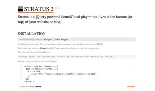 Plugin Jquery para reproducir audio en tu sitio: Stratus 2