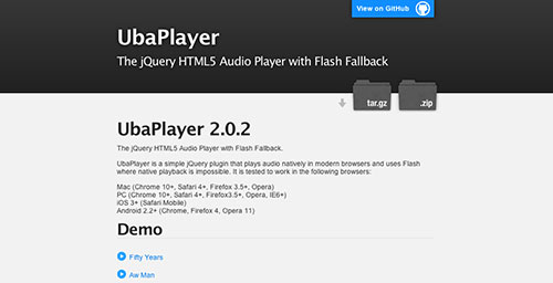 Plugin Jquery para reproducir audio en tu sitio: Uba Player