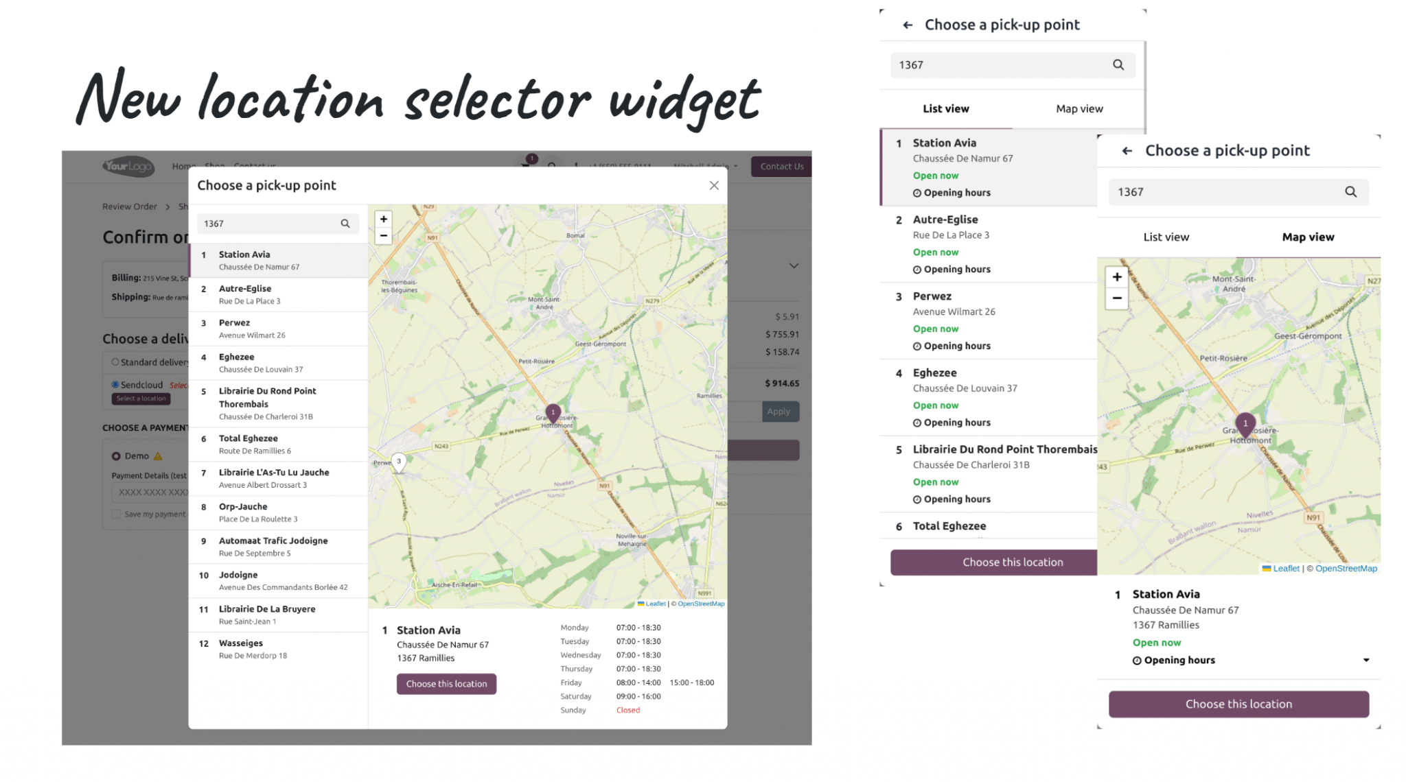 Odoo 18 Location Selector