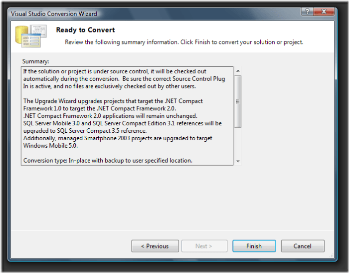 Upgrading a project from Visual Studio 2005 to Visual Studio 2008 | Ben ...