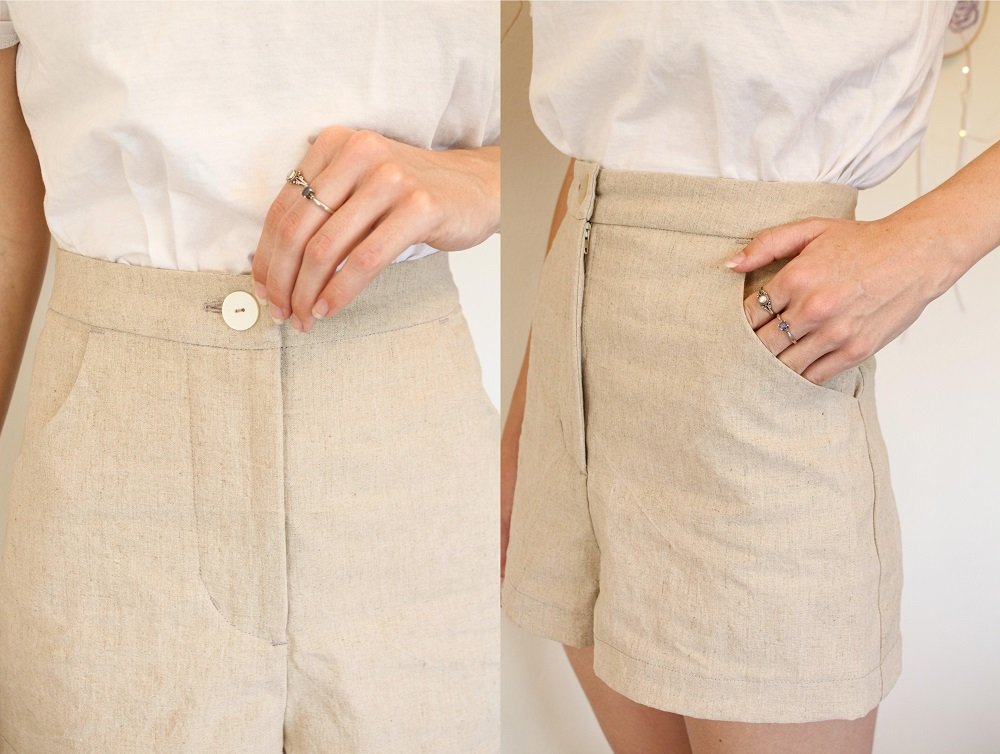 Free Pattern And Sewing Instructions For Sewing Linen Shorts