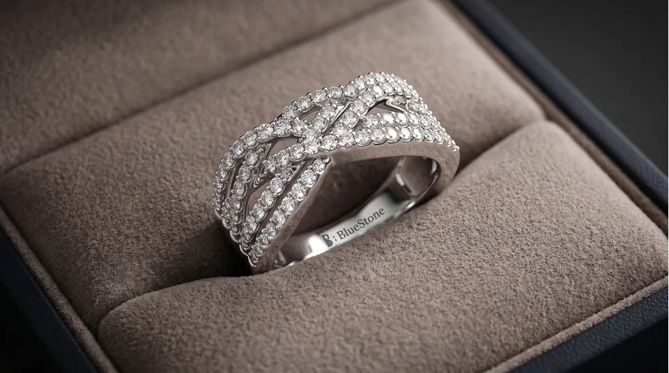 Stackable rings 2026 design: The Malibu Ring in 18k fine gold from BlueStone