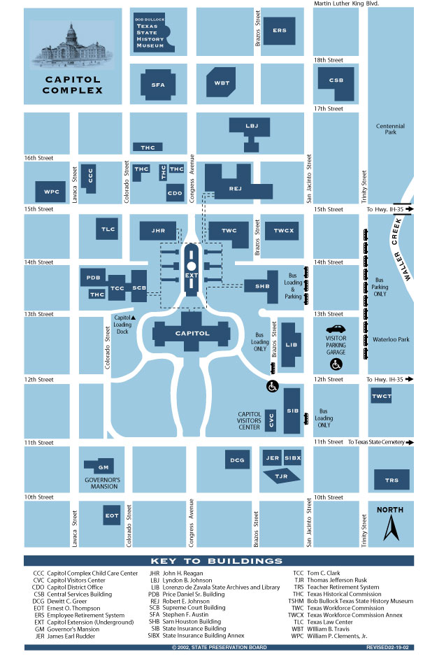 Texas Capitol Complex Map