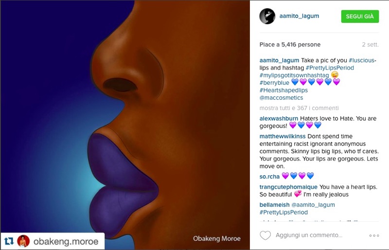 ClioMakeUp-mac-razzismo-fashion-week-Aamito-lagum-uganda-labbra-modella-nera-instagram--3