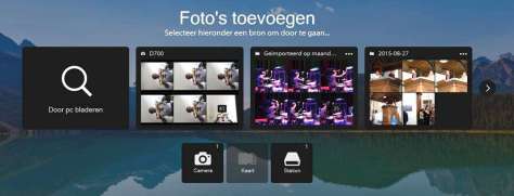 De eerste verandering die je ziet als je hebt gekozen voor het importeren van foto’s in je Lightroom-catalogus (vanuit het menu Bestand kiezen voor Foto’s en video’s importeren) is een nieuwe scherm dat alles toont wat er aan bestanden op je pc zo een-twee-drie te vinden is. Je hebt Door pc bladeren, de foto’s op je camera, een nog meer keuzemogelijkheden.