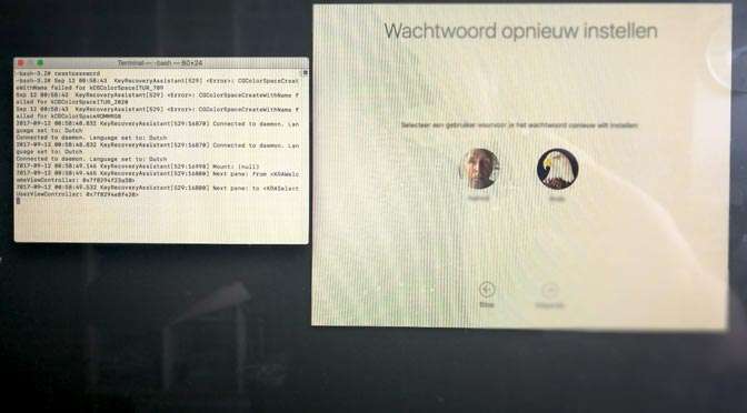 Je wachtwoord resetten in macOS Tiger