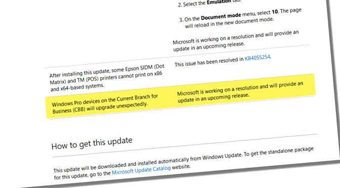Microsoft bekent ‘upgrade bug’