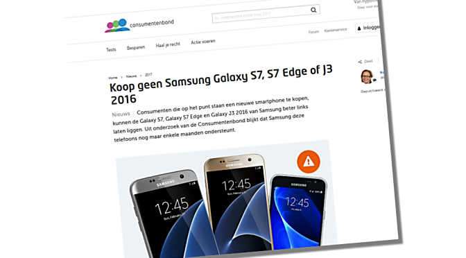 Ondersteuning voor Android te kort