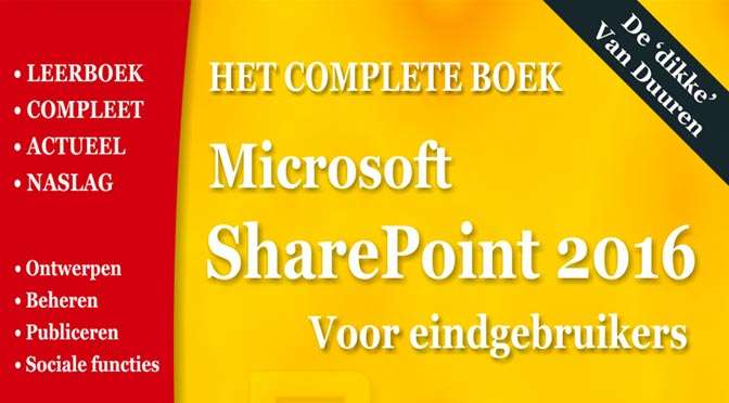 Pre-order: Het complete boek SharePoint 2016