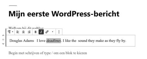 visuele editor Gutenberg