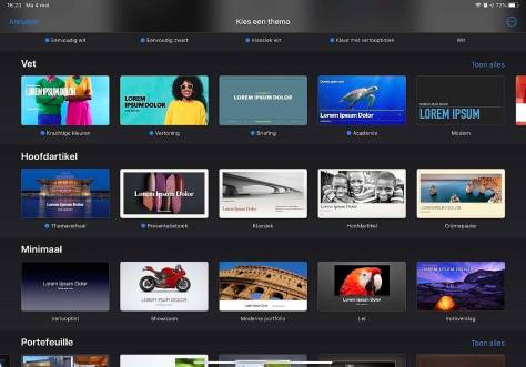 presenteren met Keynote