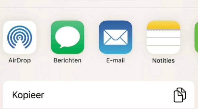 Delen vanuit apps in iOS 15