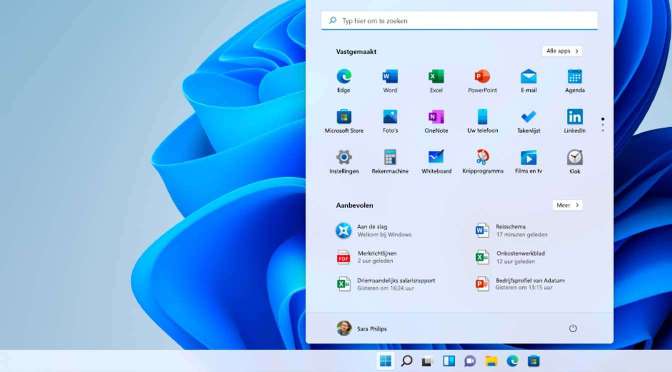 Werken met het nieuwe Windows 11 startmenu