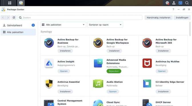 Extra apps voor de Synology NAS