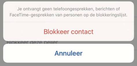 bellers en berichten blokkeren in iOS 16