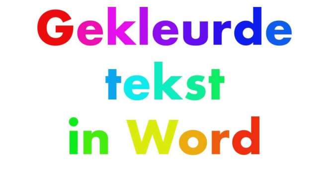 Gekleurde tekst in Word