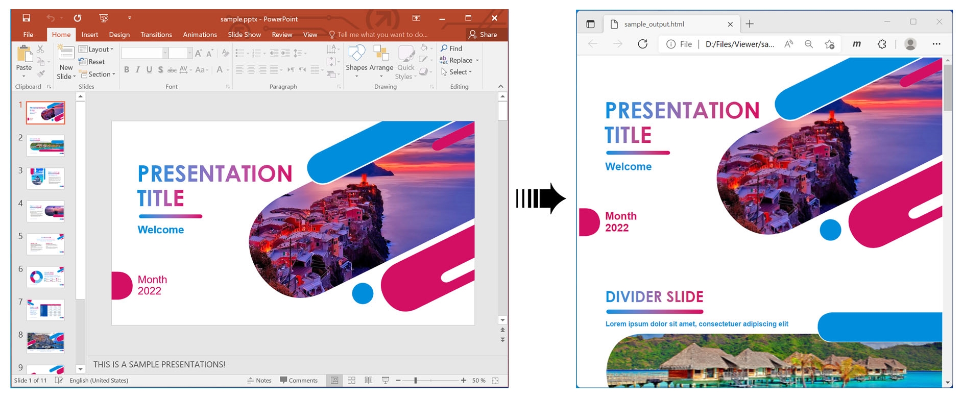 Render PowerPoint Presentation Using C#