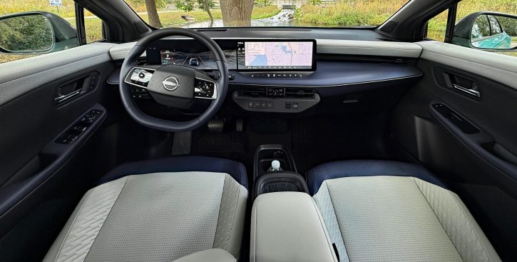 2026 Nissan Leaf in Seabreeze Blue Pearl, dashboard