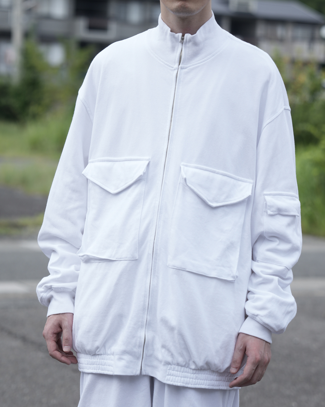 新品未使用タグ付き COMOLI 25SS シルク製品染ブルゾン　サイズ3 COMOLI シルク 製品染 ブルゾン , Black – Navyblue