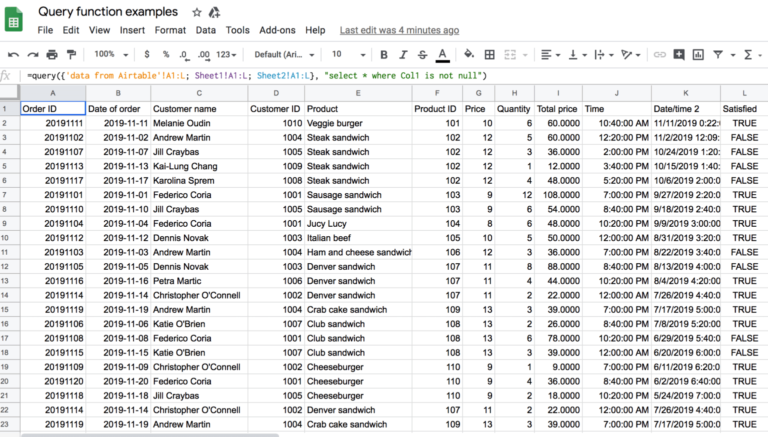 Google sheets query: honest guide with formulas and examples