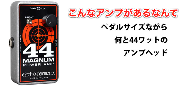 コンパクトエフェクターサイズの【アンプヘッド】44Magnum＆ 22CALIBER