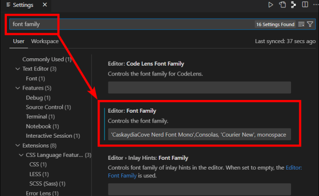 Change Font In Vs Code Terminal