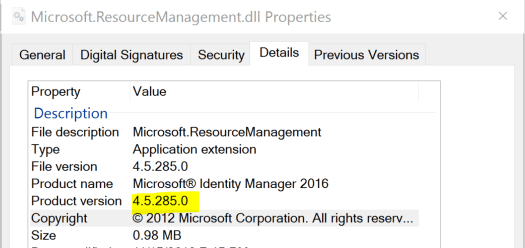 ResourceManagement DLL version from Program Files.PNG