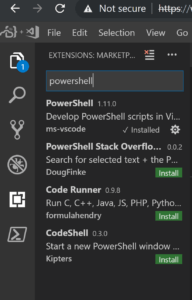 PowerShell VSCode Extension