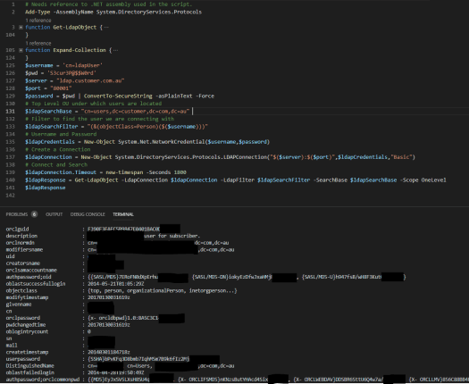 LDAP PowerShell Result in Text from Oracle Internet Directory LDAP PowerShell Result in Text from Oracle Internet Directory.PNG
