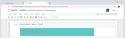 Install Az PowerShell Module in Jupyter Notebook