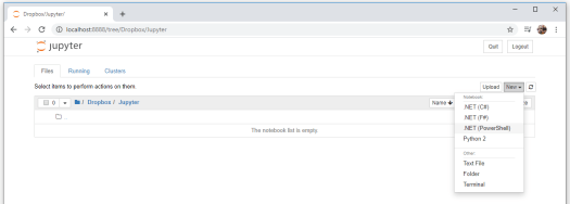 New Jupyter PowerShell Notebook