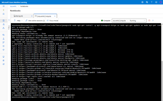 Install .NET Core SDK for .NET Interactive Kernels in AzureML