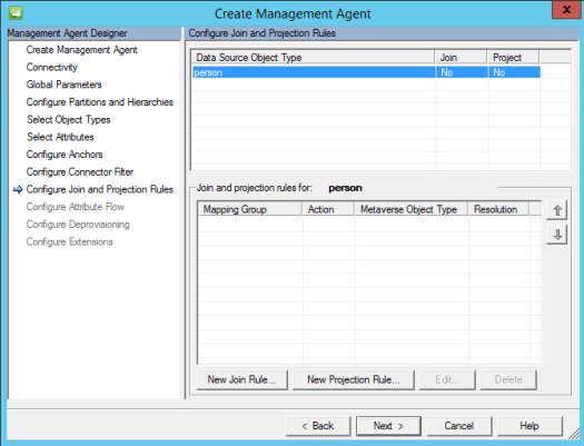 Dynamics 365 Finance & Operations Management Agent Join and Projection Rule