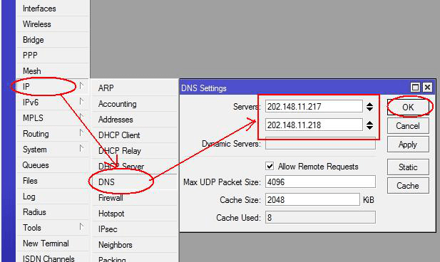 Cara Setting Default Gateway MikroTik